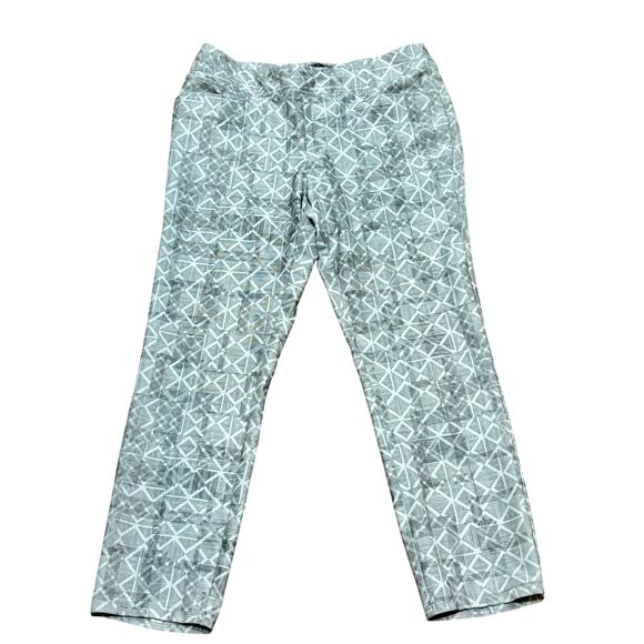 Adidas Ultimate 365 Adistar Printed Golf Ankle Pants Women's Small Gray White - Picture 1 of 5